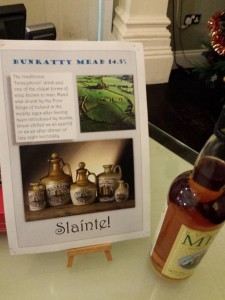 The welcome reception included some Irish mead!