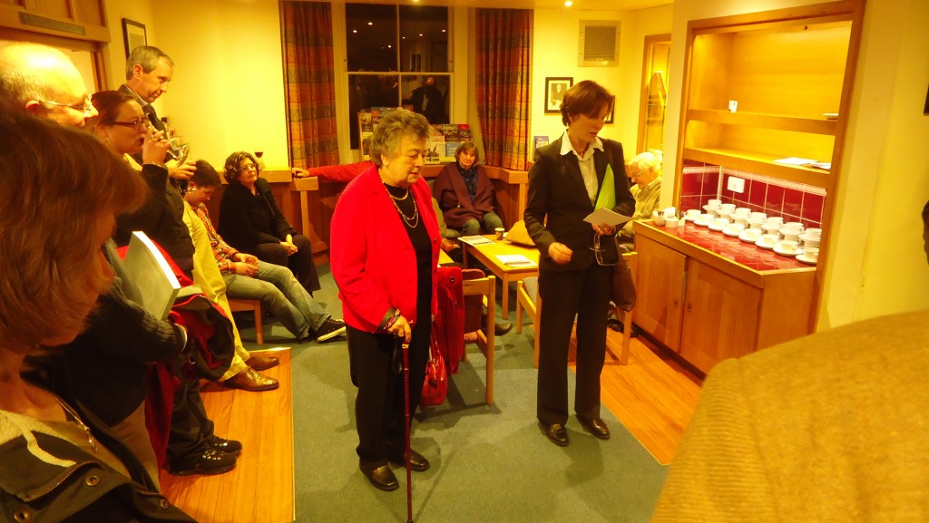 Professor Helena Hamerow (right) launches The Hirsel Excavations monograph with the author, Professor Rosemary Cramp (centre)